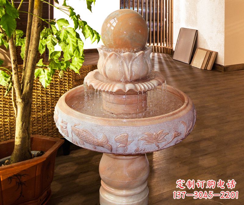 周口风水球石雕图片