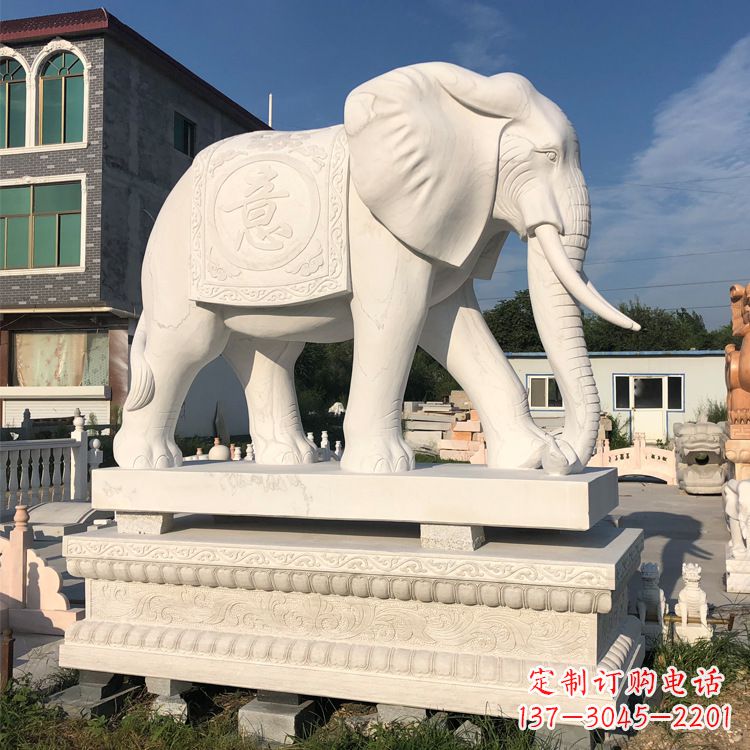 周口精美佛教大象石雕