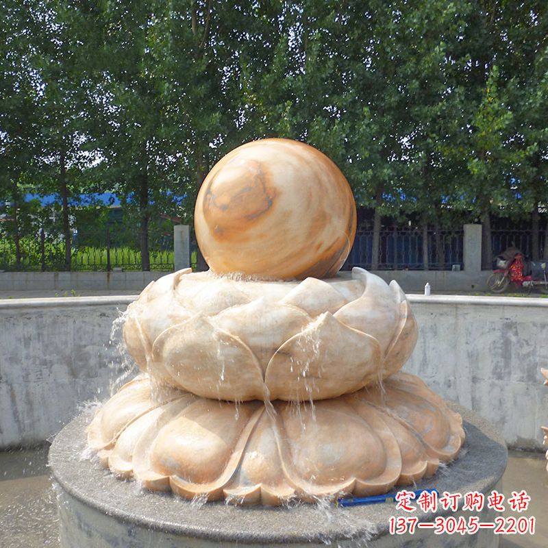 周口高档石制风水球雕塑让您的空间充满风水之力