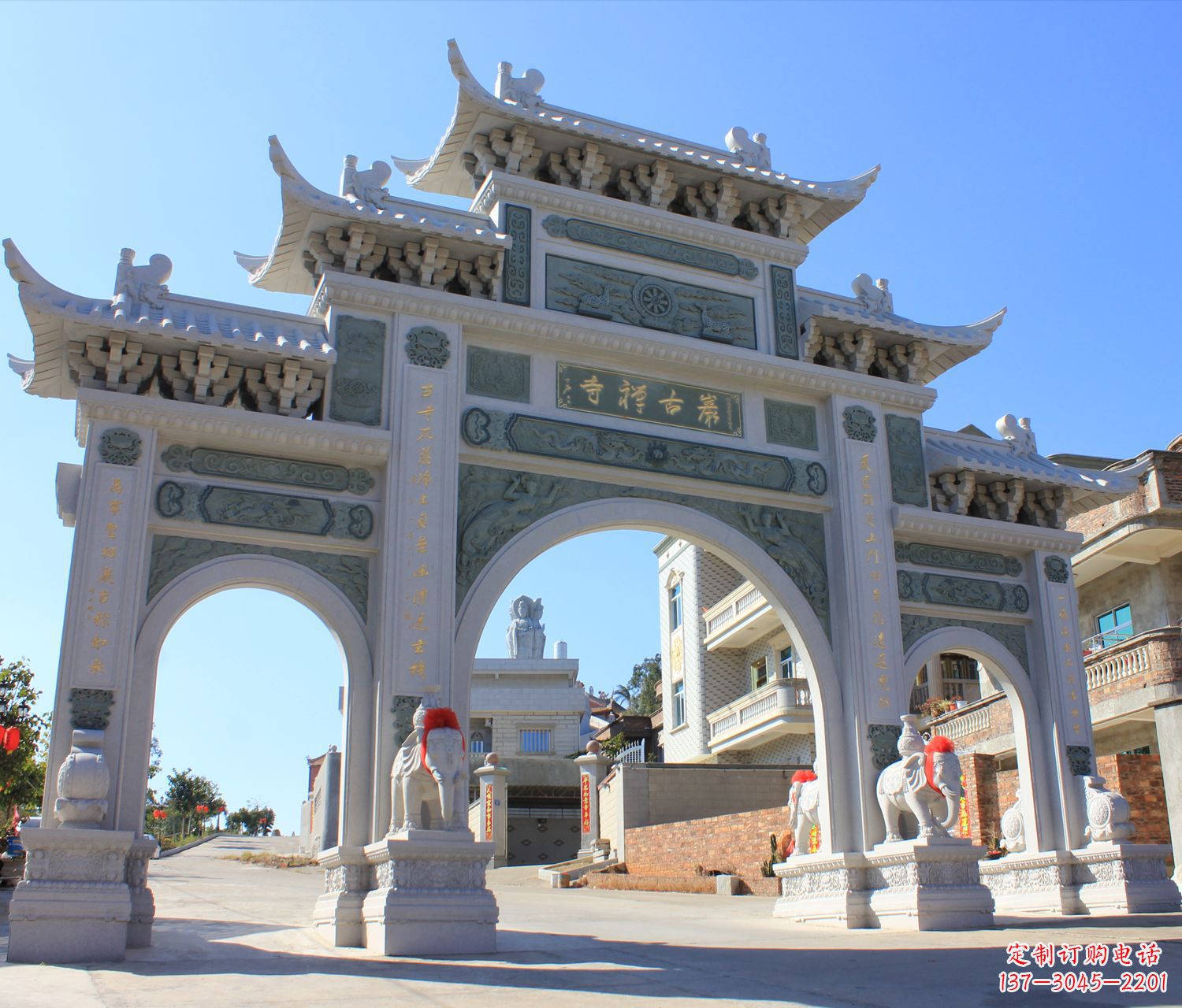 周口个性石雕牌坊楼