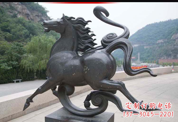 周口公园奔马铜雕 (2)