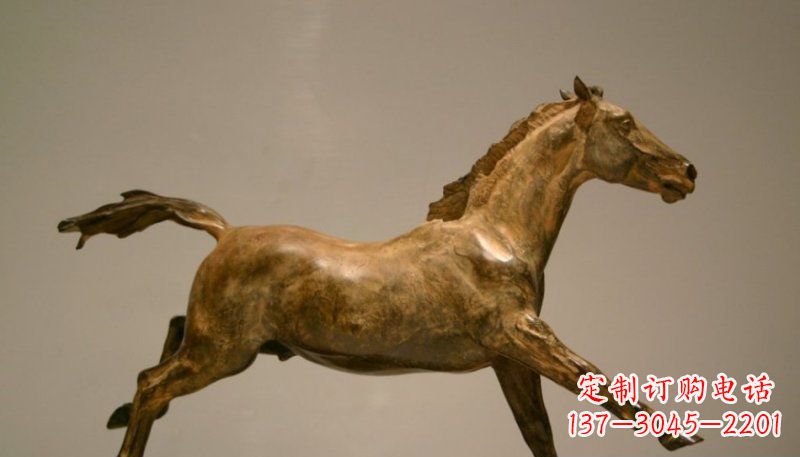 周口铜雕动物奔跑马