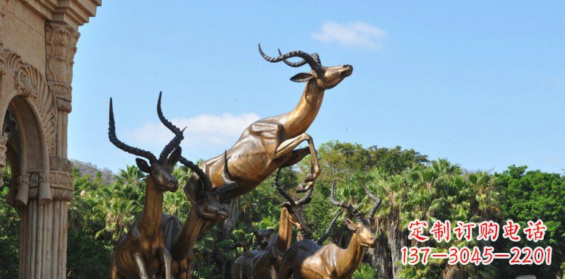 周口跃动的羚羊雕塑