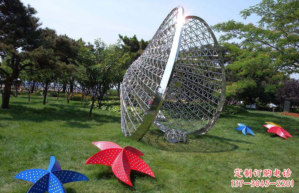 周口精美不锈钢贝壳海星景观雕塑