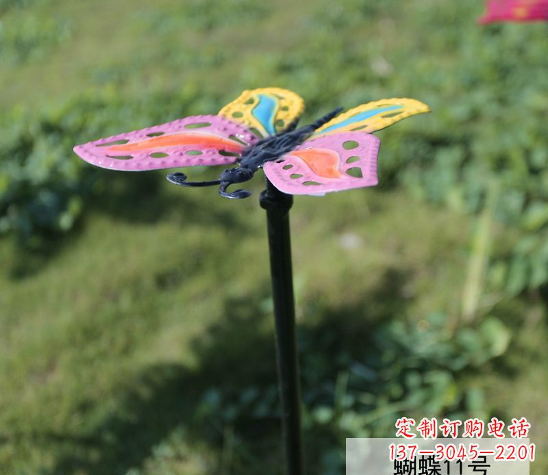 周口个性化不锈钢彩色蝴蝶雕塑