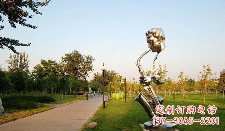 周口不锈钢萨克斯抽象雕塑