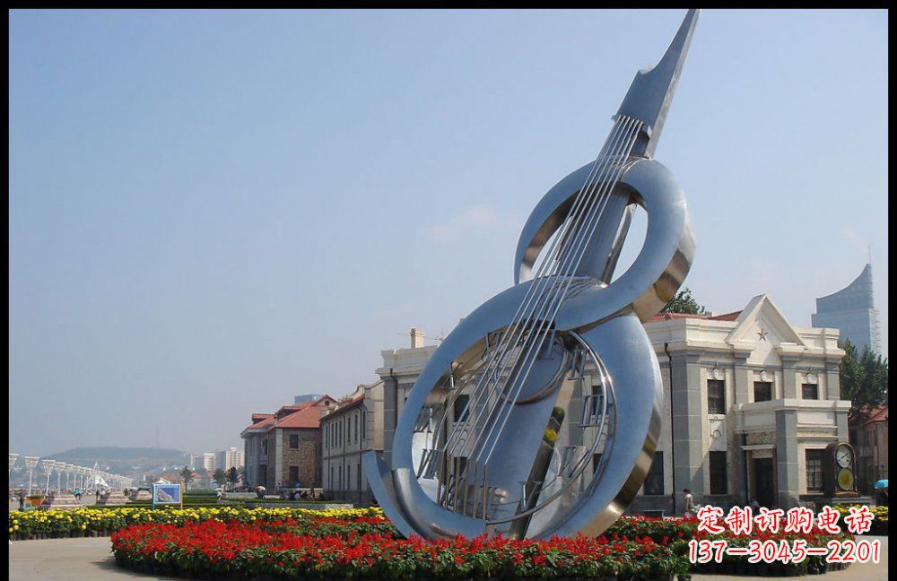 周口YFZD-001不锈钢抽象大提琴雕塑