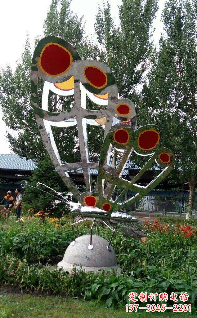 周口现代艺术不锈钢蝴蝶雕塑