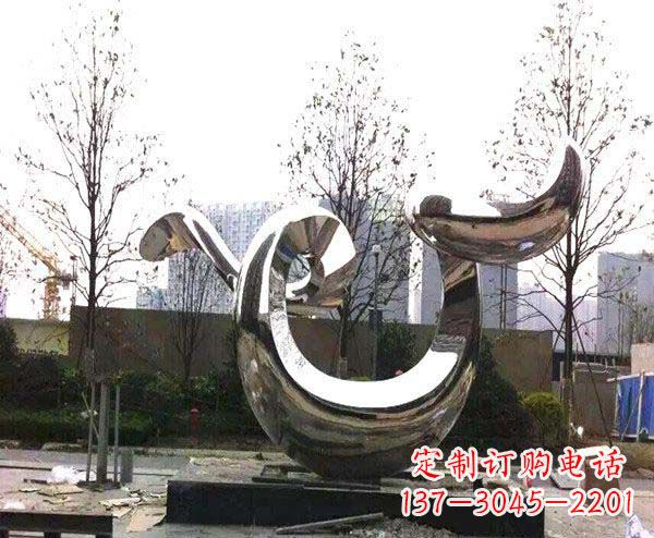 周口新品发布不锈钢抽象鲸鱼雕塑