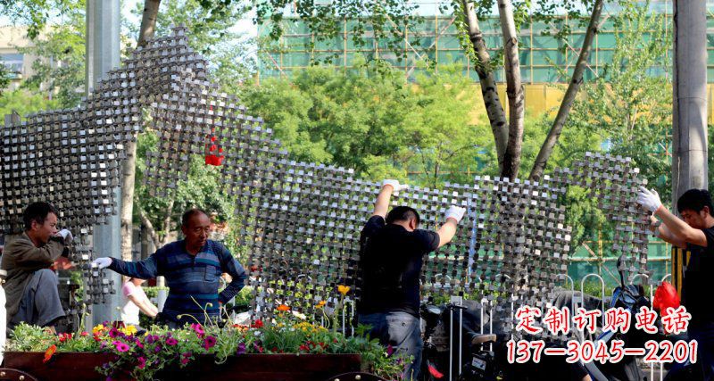 周口中领雕塑 - 动物抽象不锈钢雕塑