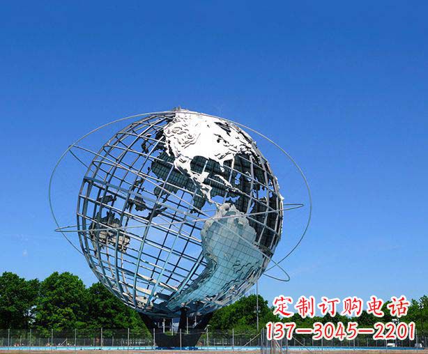 周口不锈钢地球仪摆件雕塑