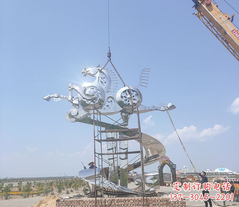 周口飞马雕塑,美景流驰
