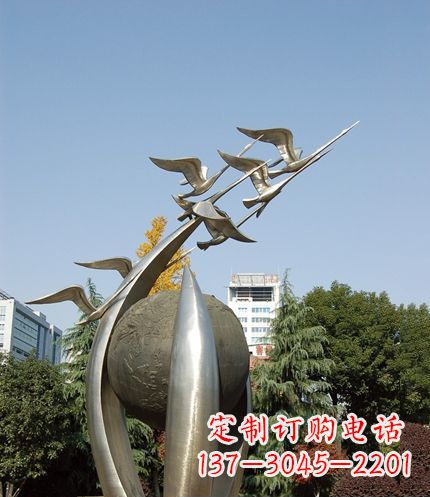 周口唯美 大雁不锈钢雕塑