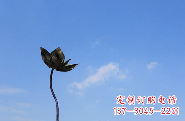 周口公园不锈钢荷花雕塑
