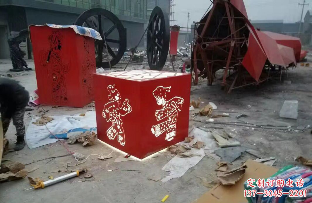 周口高品质不锈钢皮影戏人物雕塑