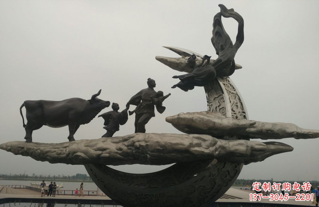 周口古典传说景观雕塑牛郎织女