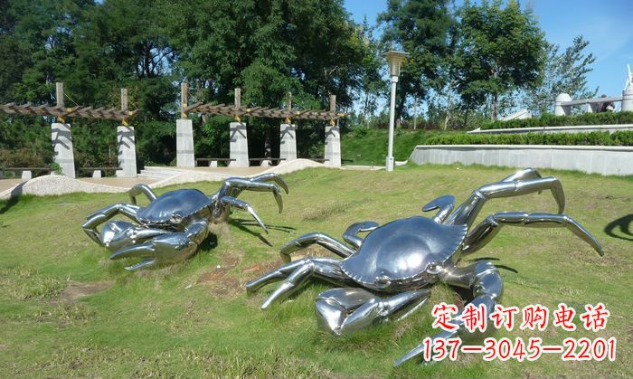 周口产品名称精美铸造不锈钢螃蟹雕塑
