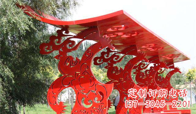 周口新潮不锈钢公园凉亭雕塑