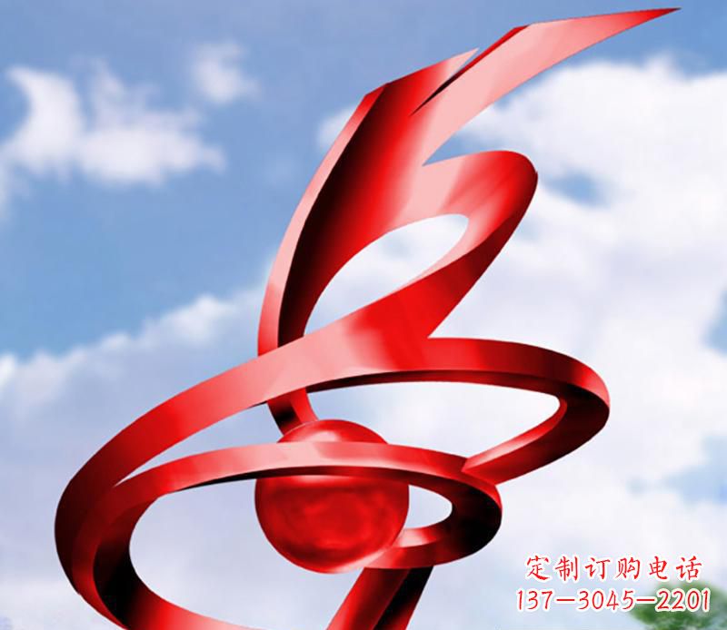 周口公园装饰不锈钢指环雕塑