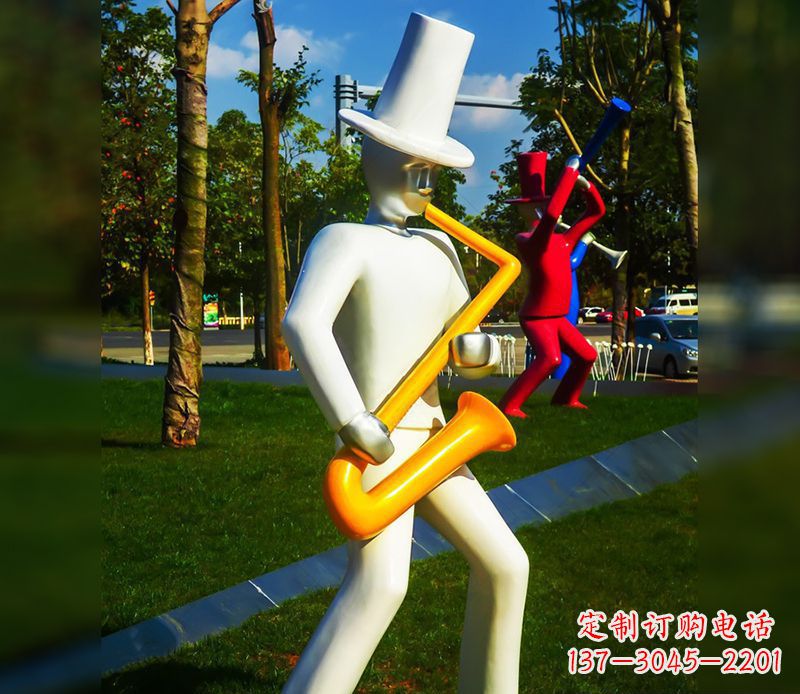 周口精美的萨克斯不锈钢雕塑