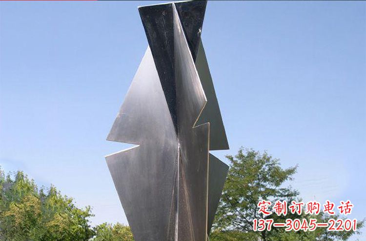 周口不锈钢树叶雕塑更新公园景观