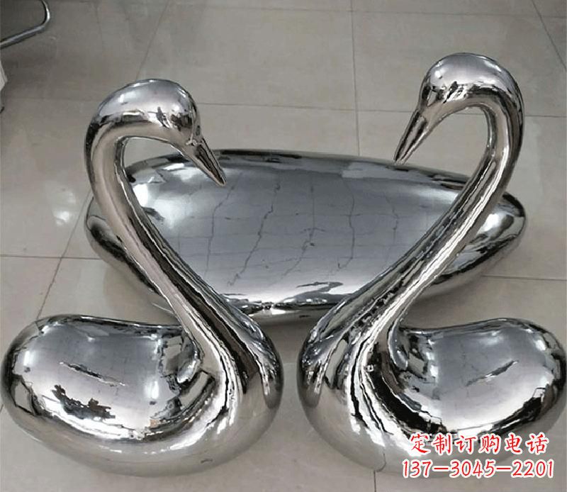 周口高端定制不锈钢天鹅雕塑