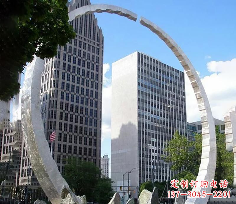 周口金属圆环景观雕塑