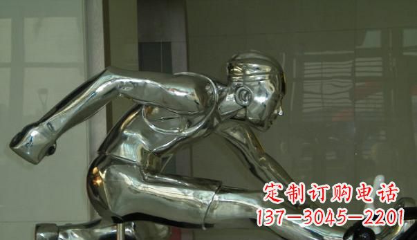 周口不锈钢运动员雕塑