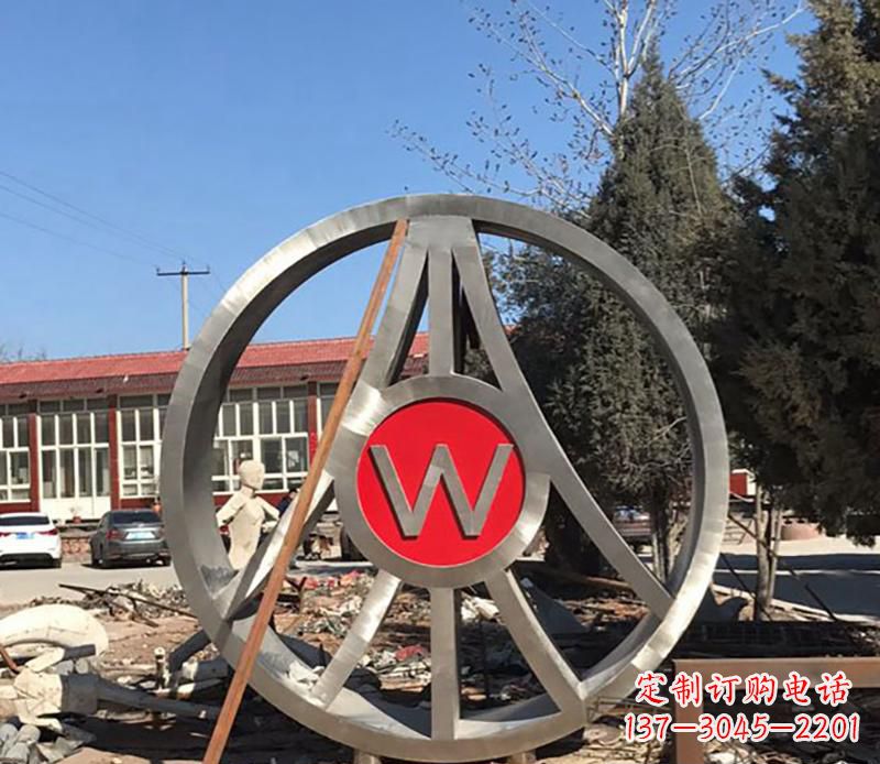 周口精美的不锈钢圆球字母景观雕塑
