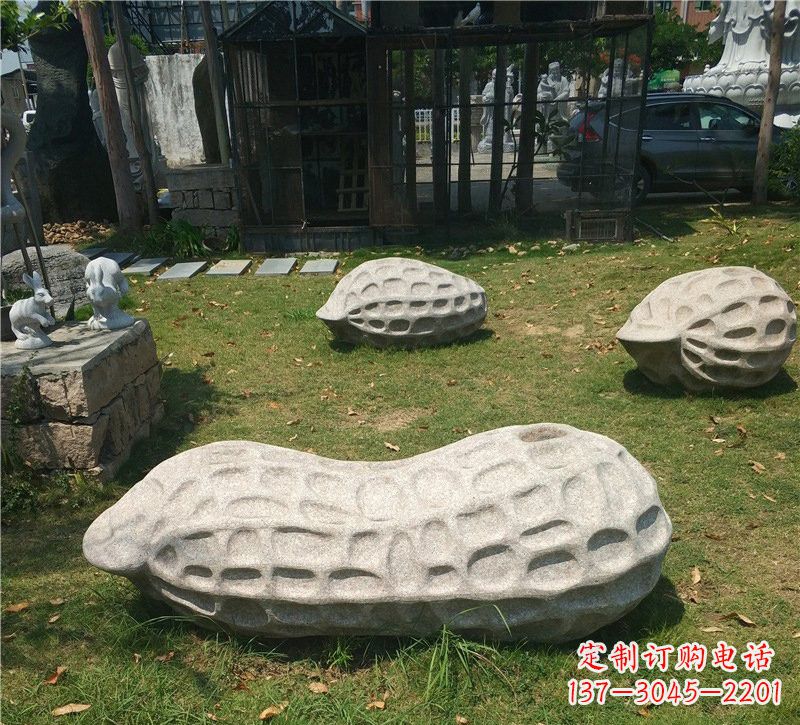 周口精美大理石花生雕塑