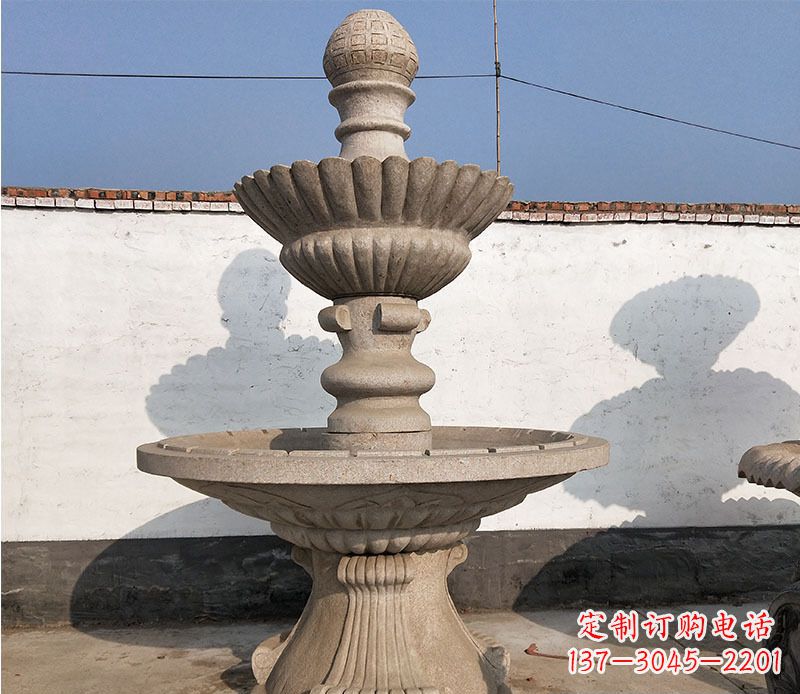 周口中领雕塑定制公园大理石喷泉雕塑
