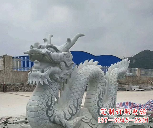 周口大理石生肖龙景观石雕