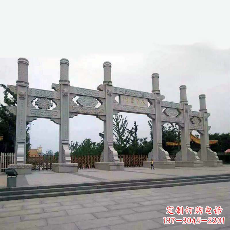 周口精美牌坊雕塑,让公园大门更加精致