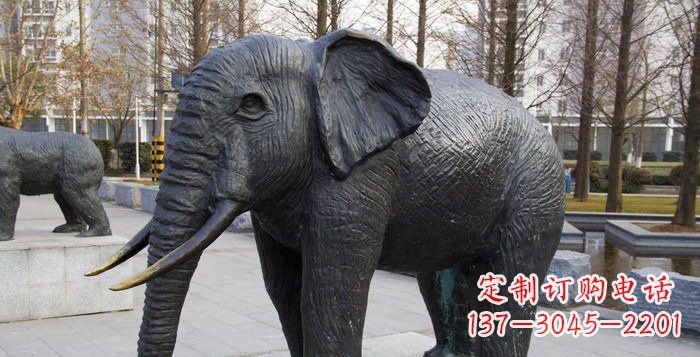 周口精致精美的大象公园雕塑