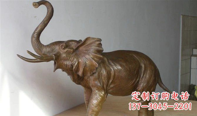 周口优雅大象招财铜雕