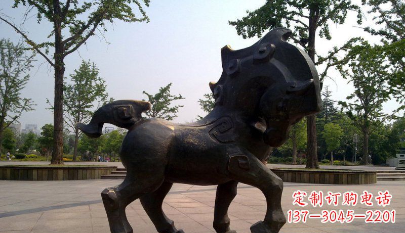 周口中领雕塑灵动小马铜雕