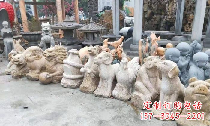 周口十二生肖动物雕塑