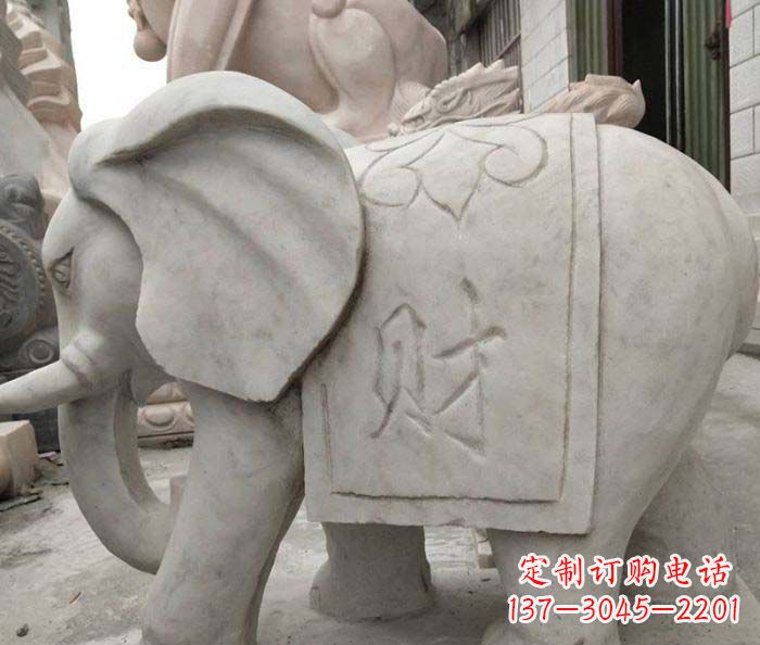周口大理石大象雕塑
