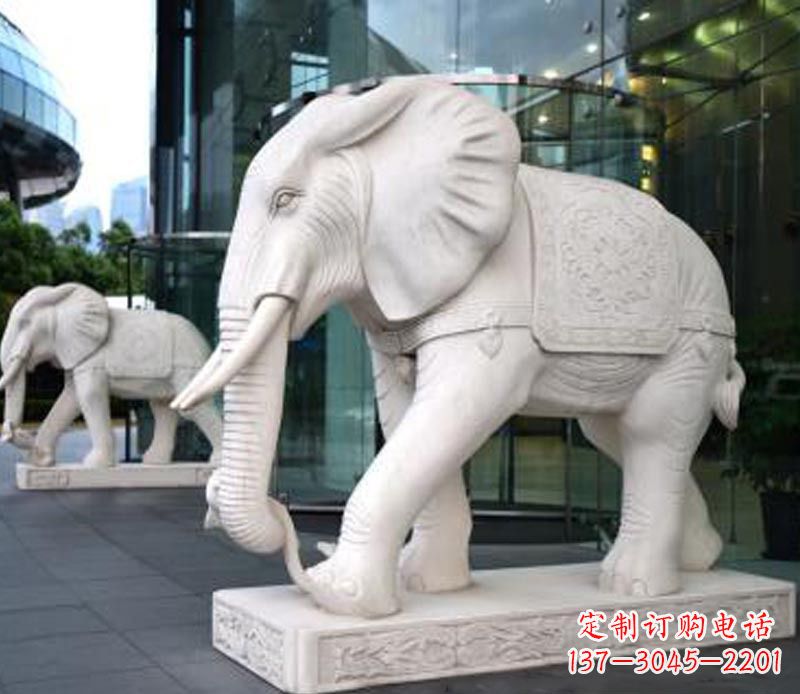 周口中领雕塑大象石雕,给您的公园一个气派