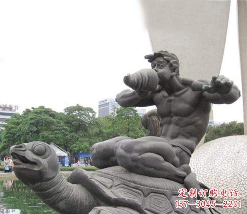 周口海龟雕塑,漫步沙滩时的自然之美