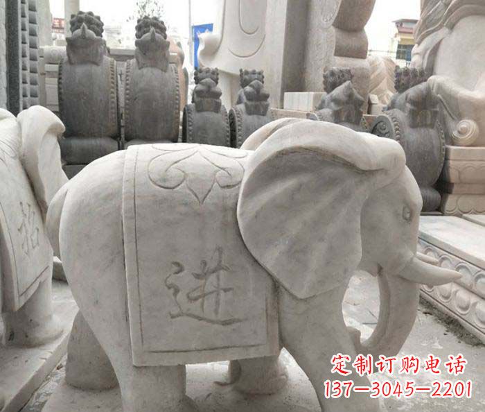 周口公园动物石雕小象