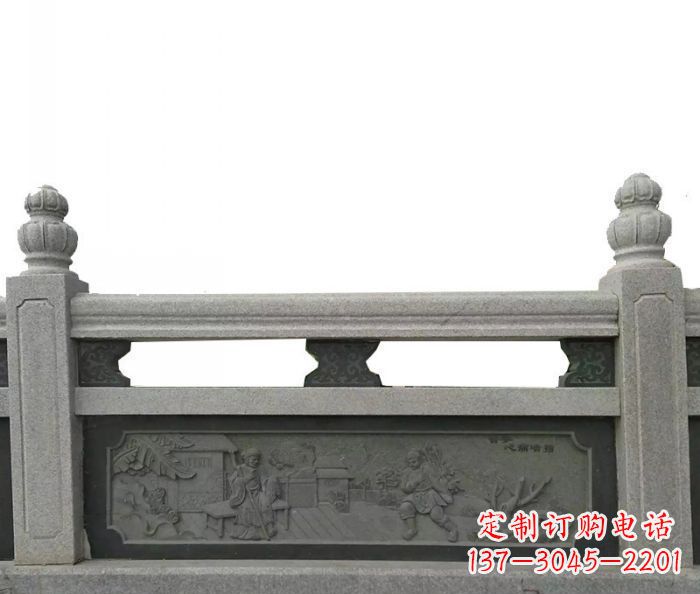 周口中领雕塑艺术品-公园仿古石雕栏板
