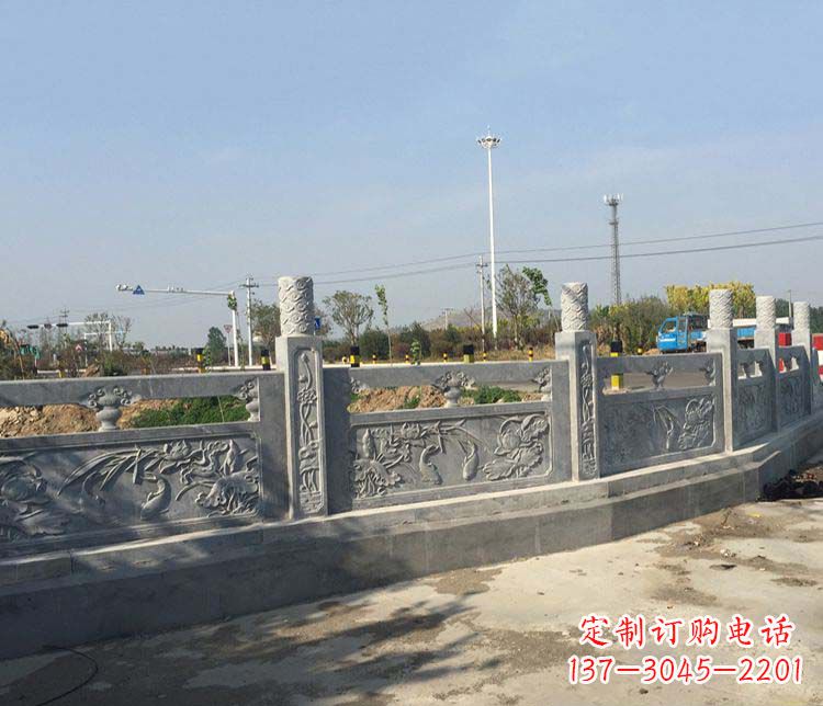 周口风格各异的精美公园仿古石栏板雕塑