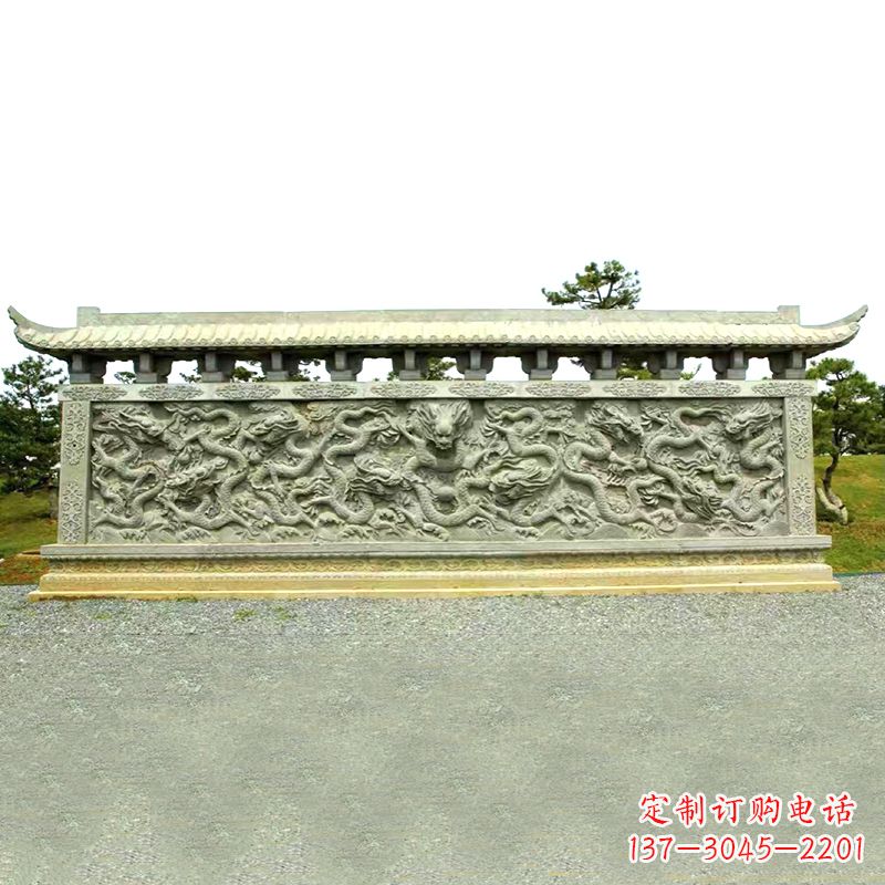 周口山水玉龙壁雕艺术