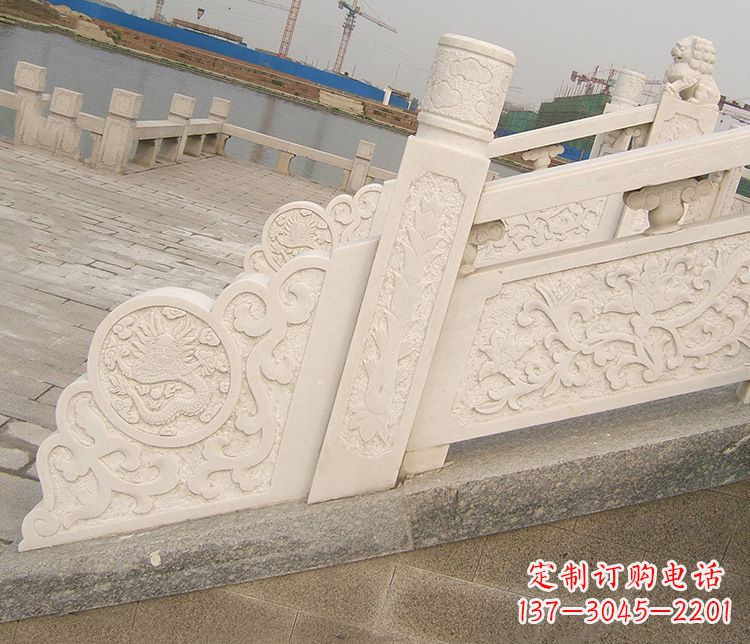 周口汉白玉精美园林栏板雕塑