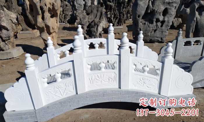 周口手工雕刻的汉白玉拱桥雕塑