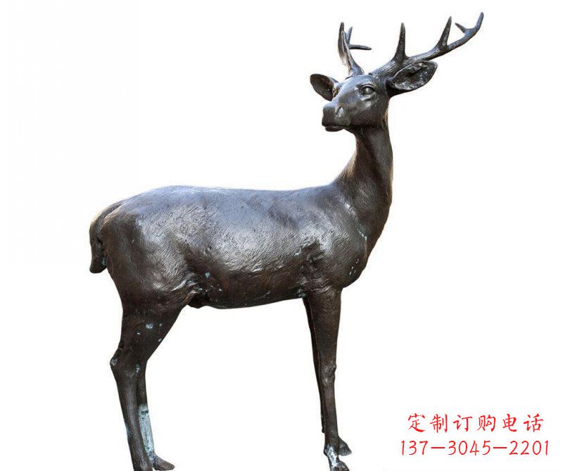 周口铜雕回头鹿动物雕塑
