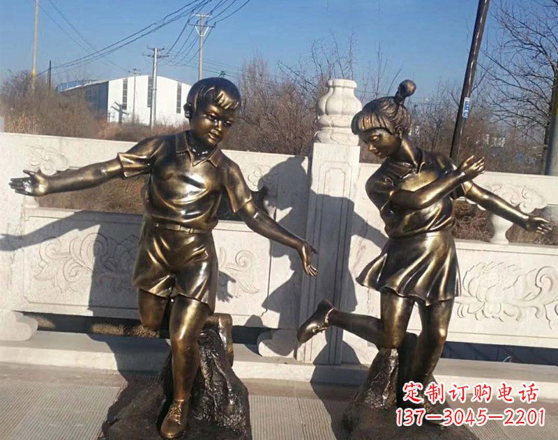 周口新颖花篮儿童铜雕