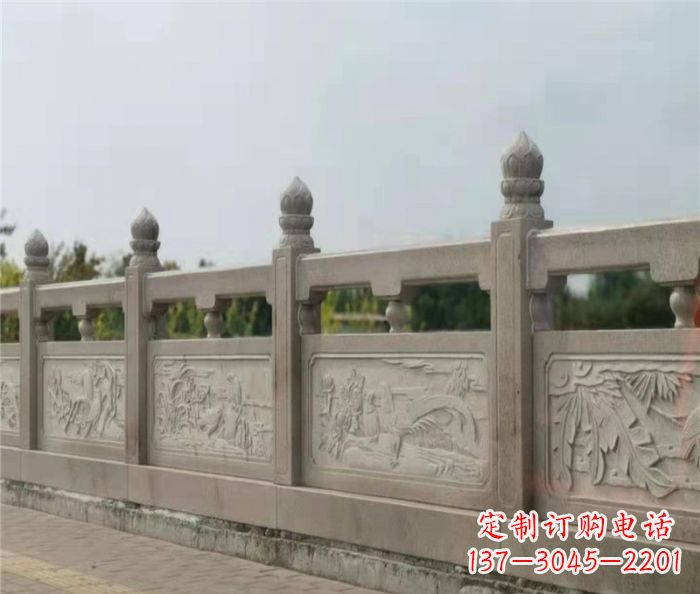 周口公园景观大理石浮雕栏板 (4)
