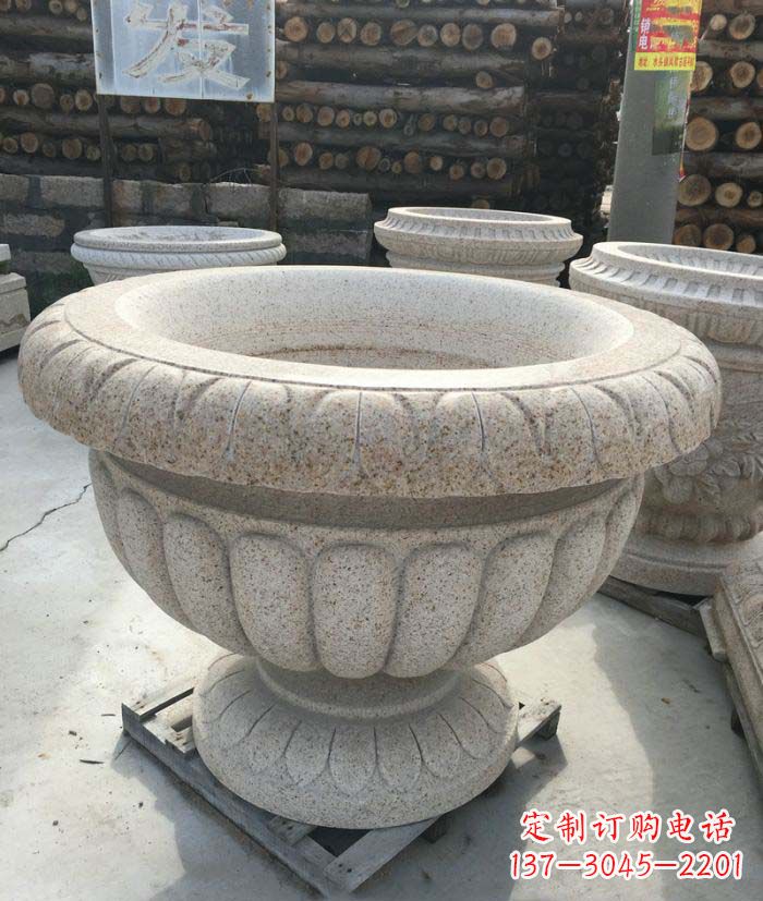周口高质量大理石花盆石雕